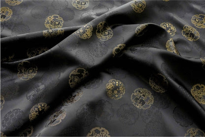 Rabbit Jacquard Brocade Fabric: Japanese Rayon Damask (By The Meter)
