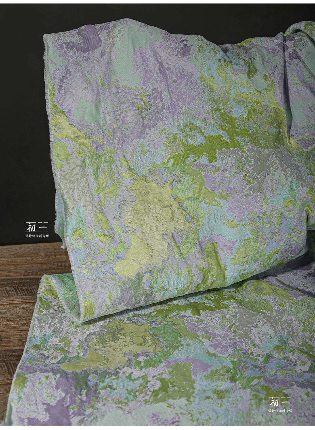 Gold Thread Jacquard Fabric: 3D Oil Painting Texture, 62" Wide