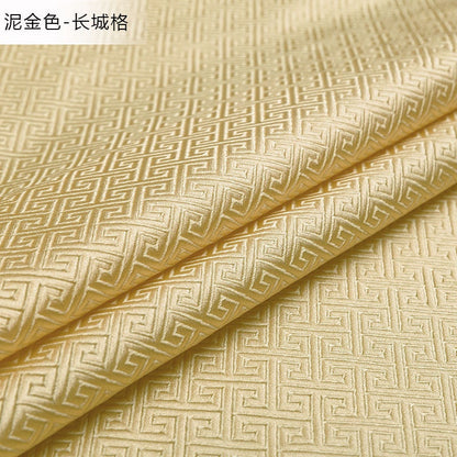 Tissu brocart or pâle : rayonne de 150 cm de large pour la couture et l’ameublement, motifs traditionnels