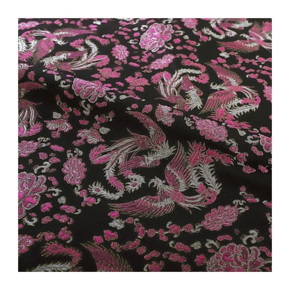 Tissu brocart de soie à motif phénix - 150 cm de large - Matériel de couture pour cheongsam
