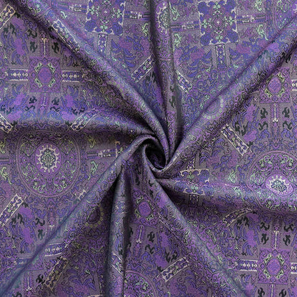 Tissu brocart Ombre Song : Jacquard style chinois à fil d'or (150 cm)