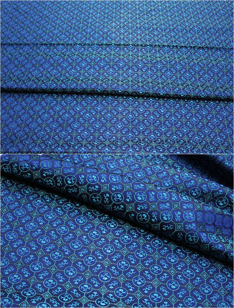 Floral Jacquard Brocade Fabric: Chinese Tang Style, DIY Dress/Curtain Material