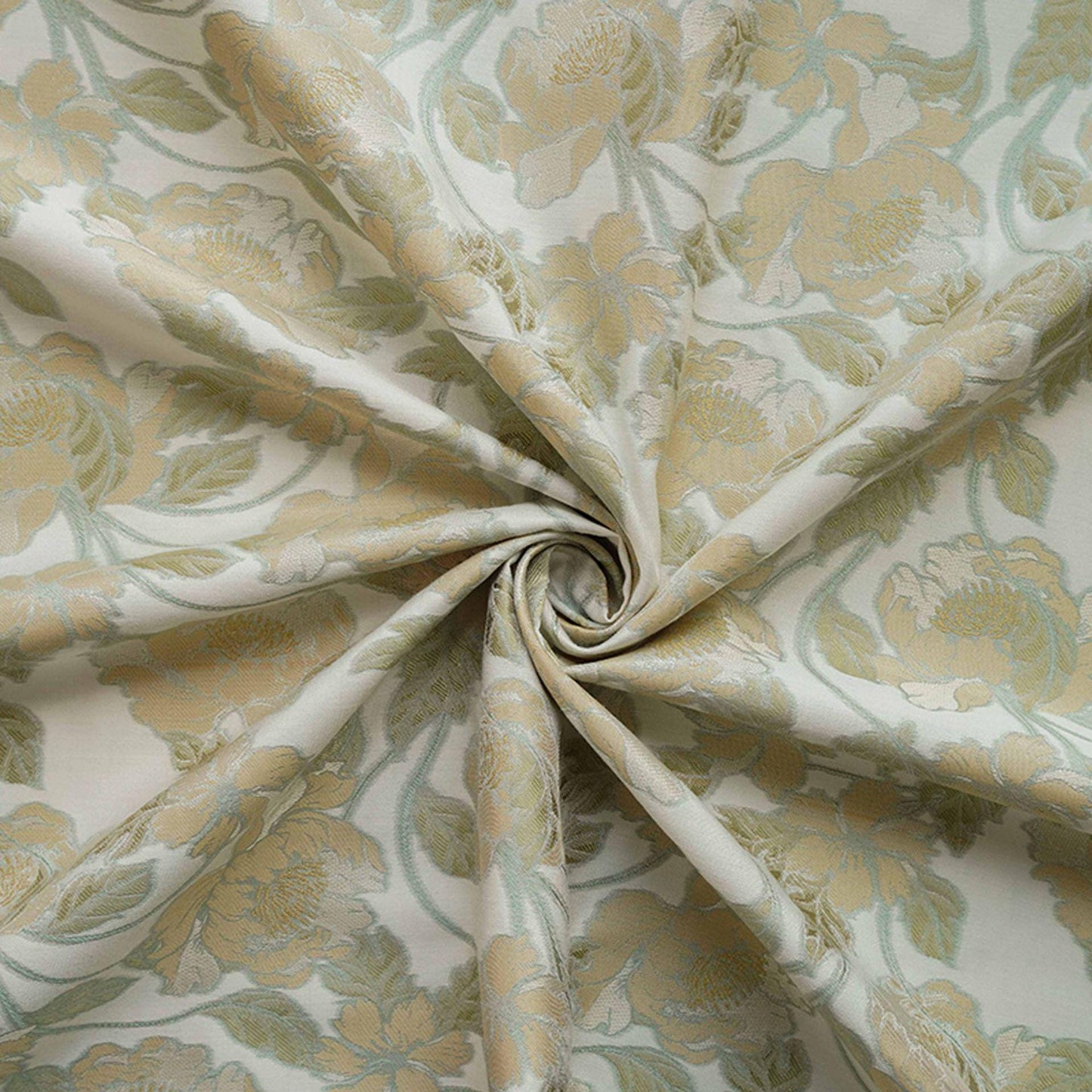 Gold Embossed Palace Jacquard Fabric: Damask Upholstery, Costume & Decor