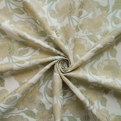 Gold Embossed Palace Jacquard Fabric: Damask Upholstery, Costume & Decor