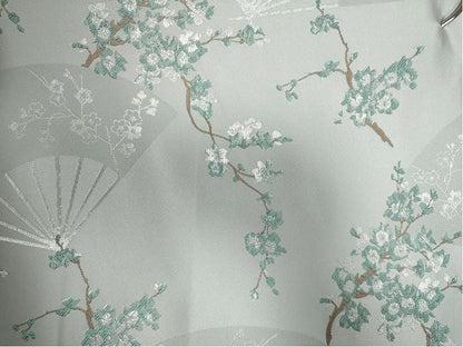 Tissu brocart à fleurs de prunier rouge : Matériel de couture pour cheongsam qipao