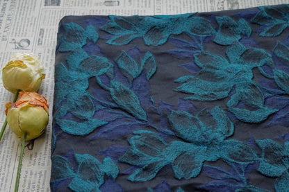 Magnolia Jacquard Fabric: Retro Palace Style Polyester Damask
