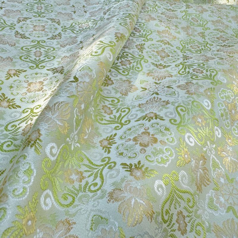 Dunhuang Baoxiang Brocade Fabric: 55"W Floral Upholstery, Costume, & Decor