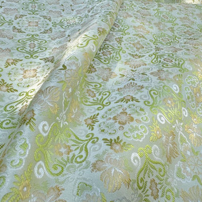 Dunhuang Baoxiang Brocade Fabric: 55"W Floral Upholstery, Costume, & Decor