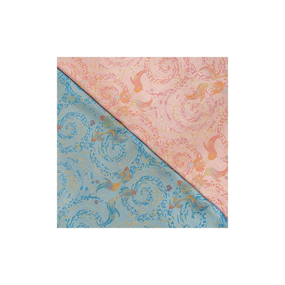 Nishijin Woven Gold Thread Brocade: Double Fish Jacquard Silk Fabric