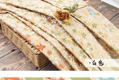 Japanese Cherry Blossom Brocade Fabric: Silk Rayon Jacquard (29.5"W)