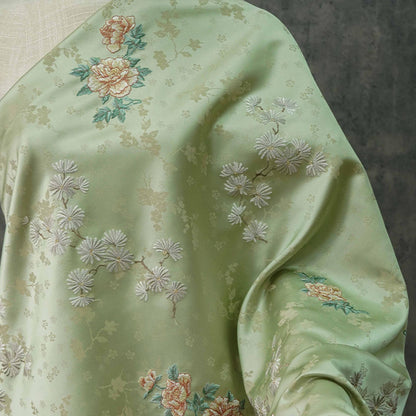Floral Embroidery Brocade Fabric: 59" Emperor Tibetan Style