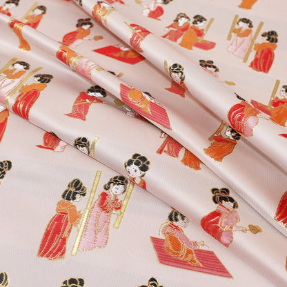 Gold Thread Tang Palace Lady Jacquard Fabric - 59"W