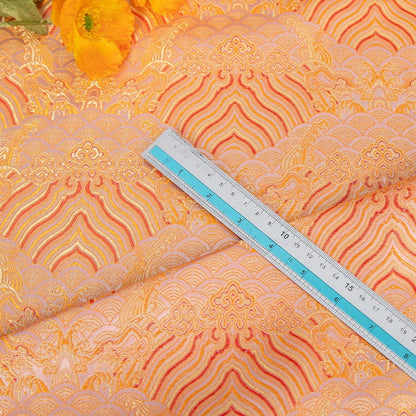 Sea Wave Brocade Fabric: Silk Rayon Jacquard, 59" Wide