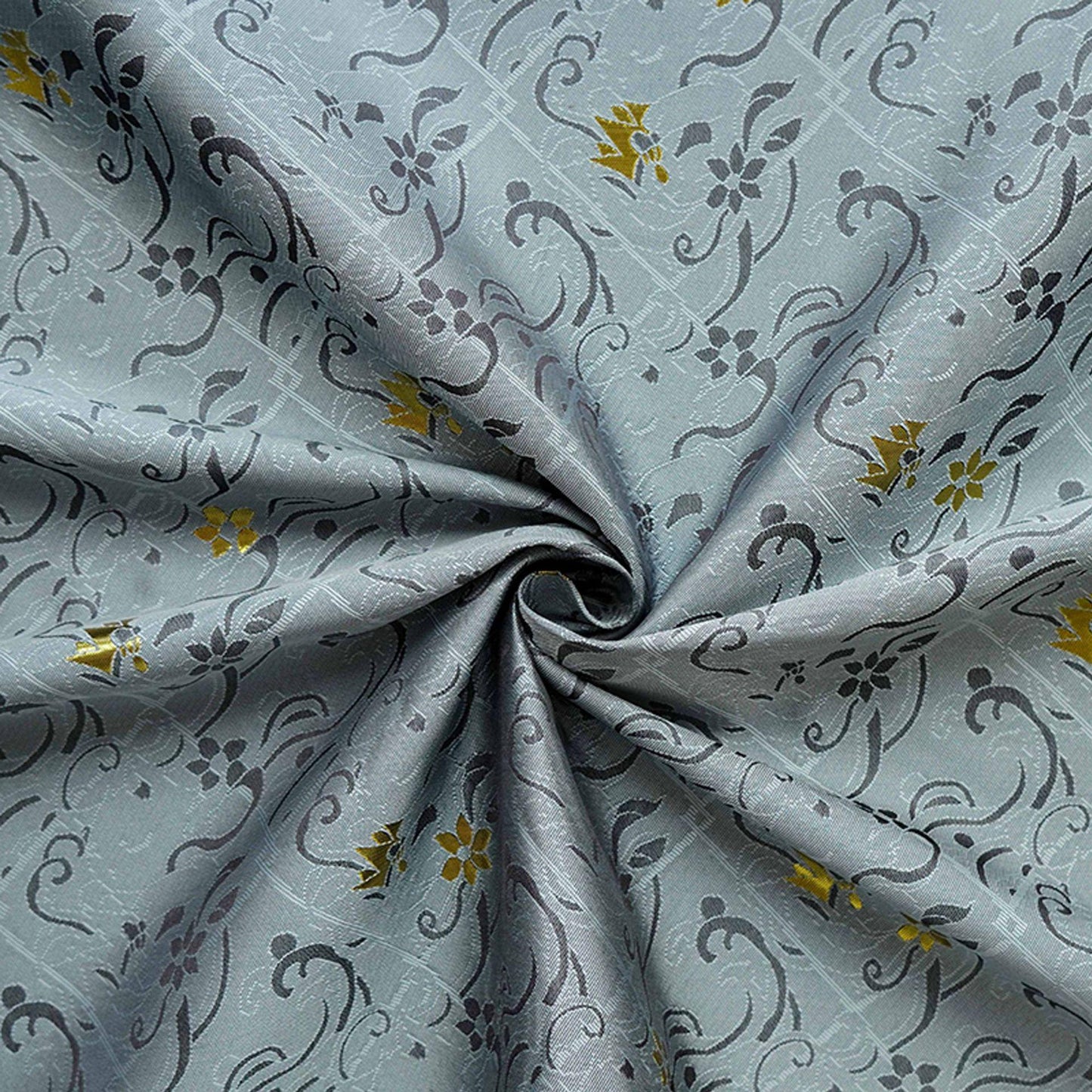 Gold Floral Jacquard Fabric: Chinese Ma-mian Skirt Material - DIY Sewing