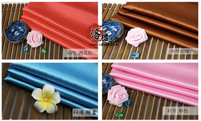 Tissu satin de soie : 150 cm de large, coloris unis, tissu pour vêtements et loisirs créatifs