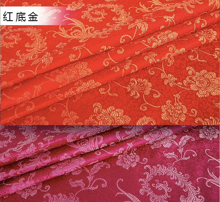 Floral Brocade Fabric: 59"W Rayon Wedding & Costume Fabric