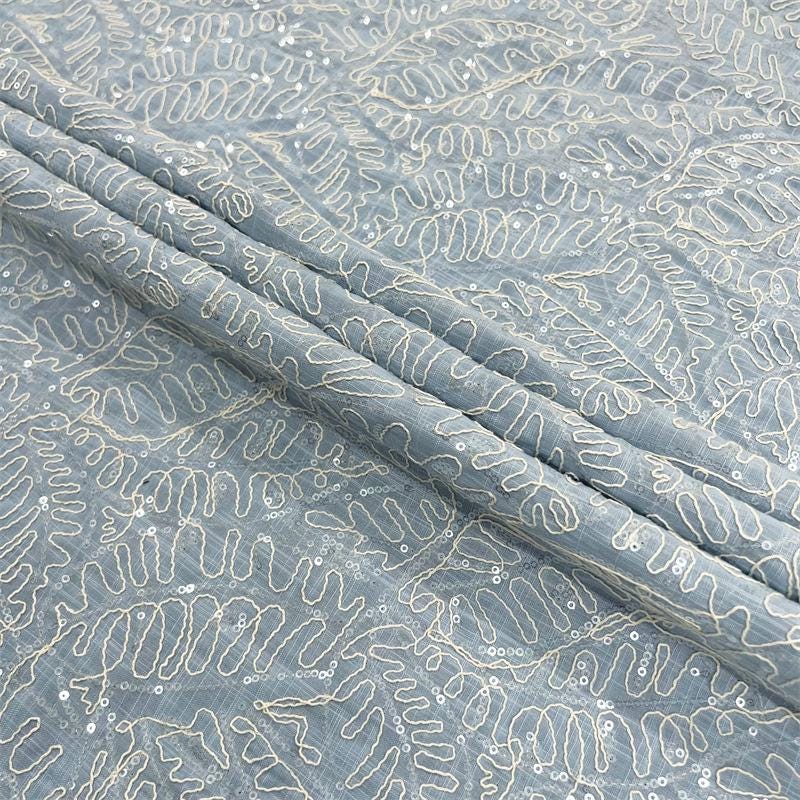 Tissu dentelle florale 3D : broderie pour mariage, bal de promo, qipao, confection de poupées