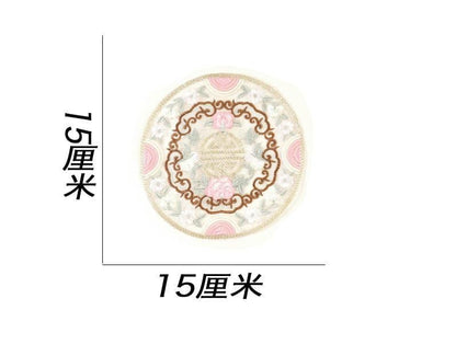 Organza Floral Embroidered Patch: Ethnic Style Clothing Decor