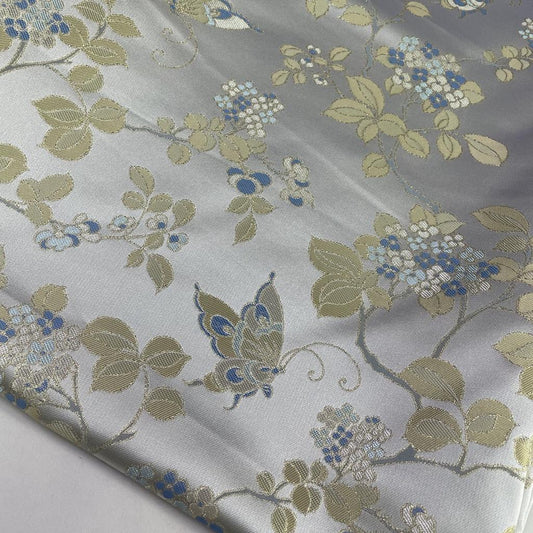 Tissu brocart de soie à motif papillon : mélange de rayonne de 140 cm de large, pour la couture et l’ameublement