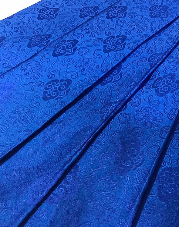 Cloud Brocade Fabric: Silk Rayon Jacquard, Costume Dress Material