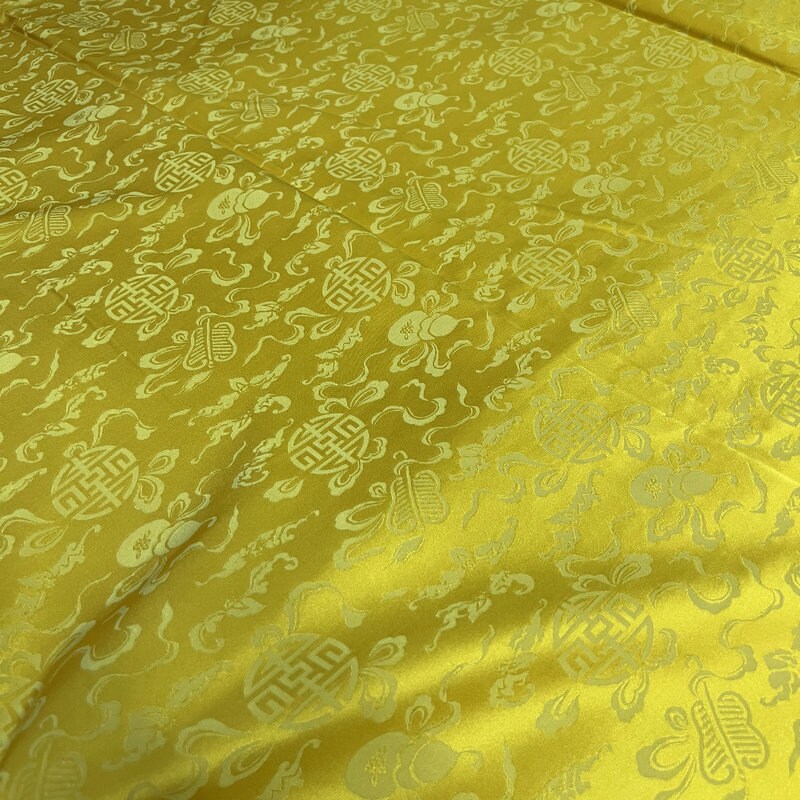 Jacquard Fabric: Eight Immortals Antique Design, 50"W Cotton Rayon Blend
