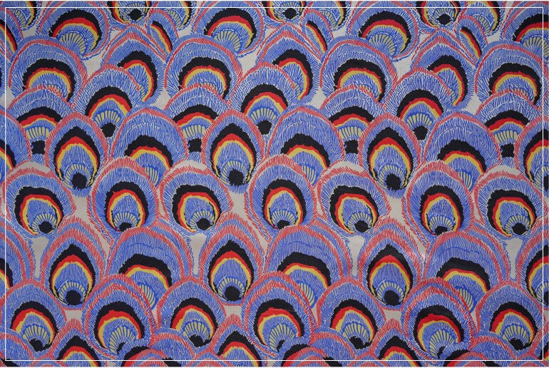 Tissu Plume de Paon : mélange de rayonne teint en fil, 150 cm de large – au mètre