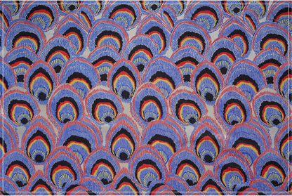 Tissu Plume de Paon : mélange de rayonne teint en fil, 150 cm de large – au mètre