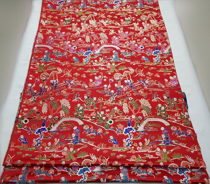 Tissu brocart jacquard à motifs floraux : matériau de couture traditionnel chinois