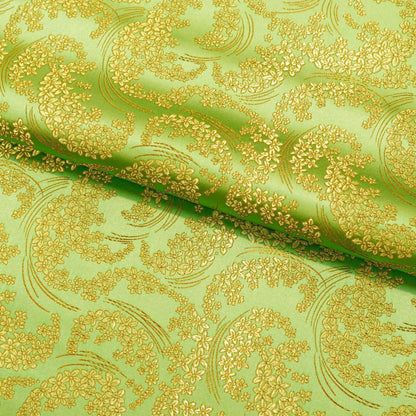 Brocart de soie, motif fleur de lune, largeur 114 cm (45 po) - Vendu au mètre