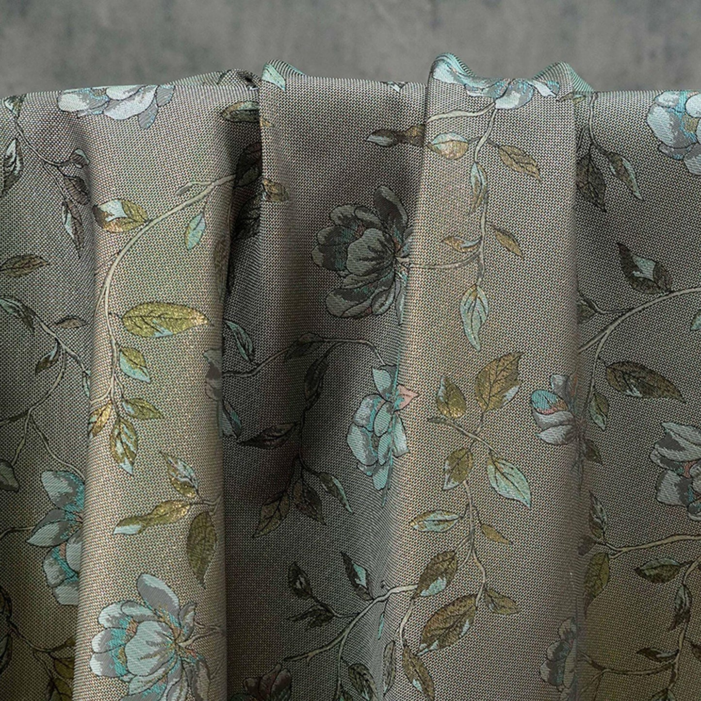 Magnolia Jacquard Quilting Fabric with Gold Thread ��� Upholstery, Furniture, Bags, DIY Sewing, Craft, Luxury Fabr"Wide