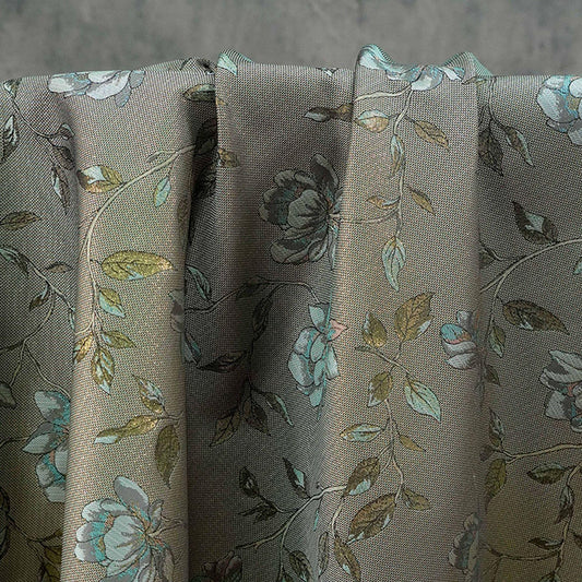 Tissu matelassé jacquard Magnolia avec fil doré ���� Ameublement, mobilier, sacs, couture DIY, loisirs créatifs, tissu de luxe