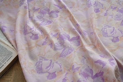 Tissu jacquard à motif floral : Damas rétro palais, 147 cm de large
