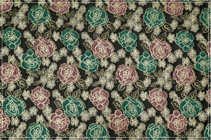 Floral Jacquard Fabric: 3D Oil Painting Texture, 56" Wide - By The Meter
