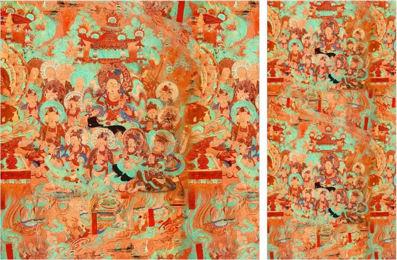 Qingming Festival Satin Fabric: Retro Painting Print, Upholstery & Sewing