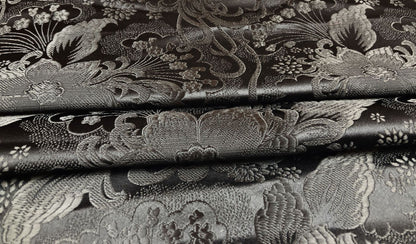 Lily Brocade Fabric: Chinese Woven Damask, Costume & Decor - 29.5"W