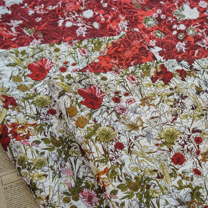 Tissu jacquard floral japonais : tissu d’ameublement tissé en relief, pour costumes et décoration (150 cm de large)