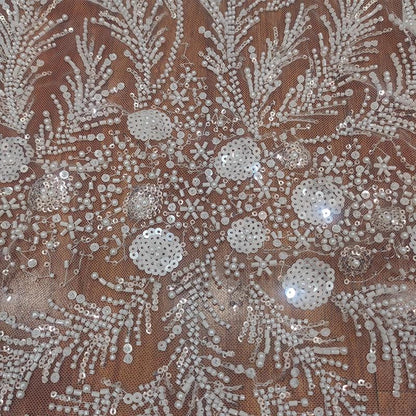 Beaded Sequin Lace Fabric: Bridal Wedding Veil, Doll Making, DIY