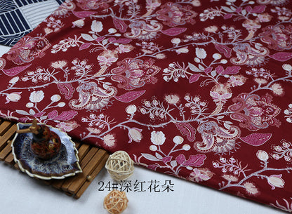 Floral Print Chiffon Fabric: Soft Polyester Satin, 59" Wide
