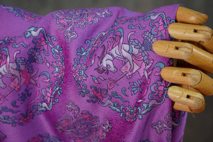 Elegant Purple Song Brocade Fabric ��� Subtle Textured Jacqua"Wide
