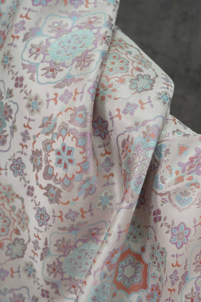 Azure Chinese Silk Brocade Fabric: Baoxiang Song Design, Sewing, Upholstery