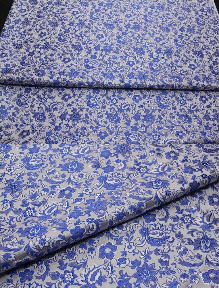 Floral Brocade Fabric: Silk Rayon Blend, Cheongsam Qipao Material (29.5" Wide)