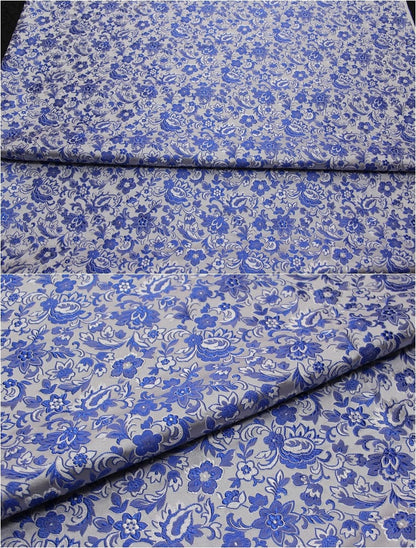 Floral Brocade Fabric: Silk Rayon Blend, Cheongsam Qipao Material (29.5" Wide)
