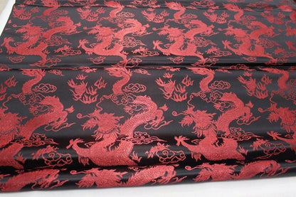 Chinese Dragon robe, cheongsam, Tibetan robe, spinning Fabric, silk, satin, and brocade, 35"W