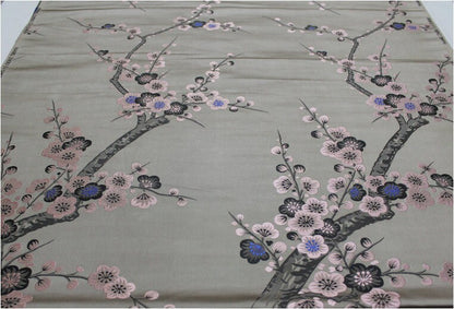 Plum Blossom Brocade Fabric: Chinese Jacquard Silk Rayon Blend (29.5" Wide)