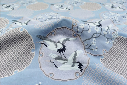 Crane & Plum Blossom Jacquard Fabric: Cheongsam Qipao Sewing Material