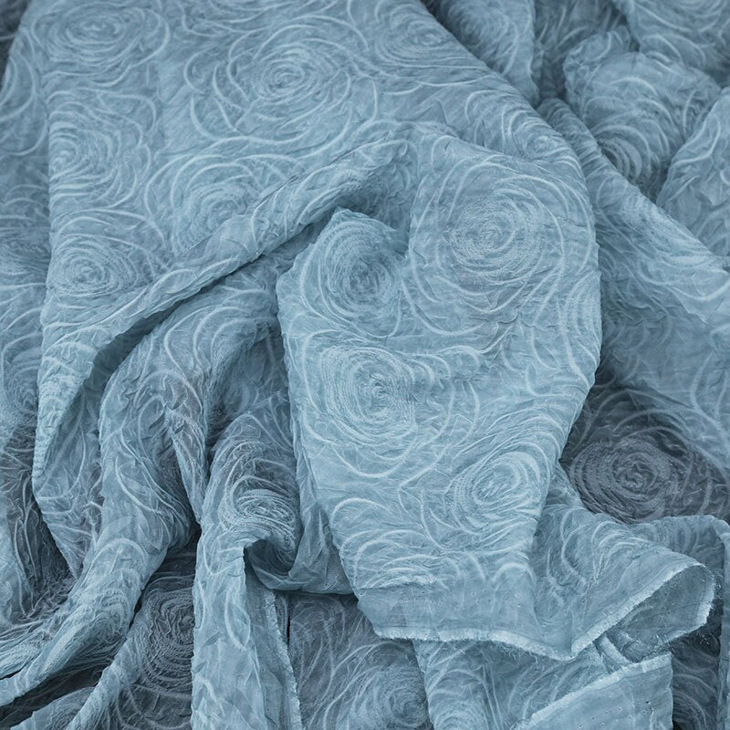 Light Crinkled Chiffon Fabric: 50"W Sheer Wedding & Costume Fabric