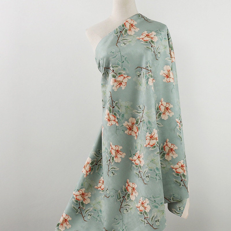 Floral Faux Suede Fabric: 59" Wide Polyester Upholstery