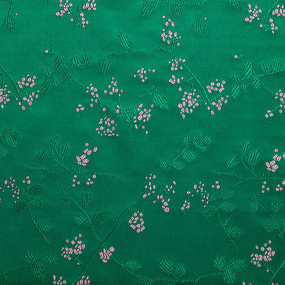 Vintage Floral Brocade Fabric: 29.5"W Silk Rayon Blend