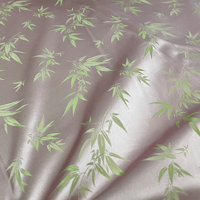 Tissu jacquard bambou : mélange coton-rayonne style antique chinois, 127 cm de large
