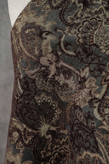 Tissu jacquard chenille Phoenix - Revêtement style palais - Large